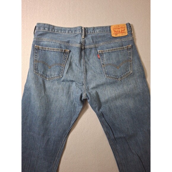 Levis 559 Jeans Mens 36x34 Denim Pants Washed Out Wide Leg Straight Loose Work - Picture 13 of 13